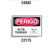 Placa Sinal Pvc Perigo Alta Tensao 250X180Mm C2175B Brady