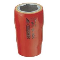 Soquete Sextavado E= 1/2" Aço Cromo Vanádio 1000V 13Mm X54Mm VDE1913MM Gedore