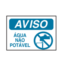 Placa Sinal Al Vn Aviso Agua Nao Potavel 250X180Mm C1170B Brady