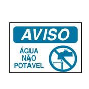 Placa Sinal Pvc Vn Aviso Agua Nao Potavel 350X250Mm C1170F Brady