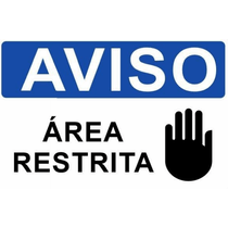 Placa Sinal Tpla Lis Area Restrita Az Bc Pt 350X250Mm C1165E Brady