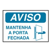 Placa Sinal Al Vn Aviso Mantenha A Porta Fechada 250X180Mm C0149C Brady