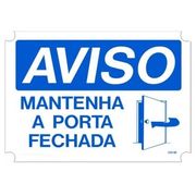 Placa Sinal Pla Mantenha Porta Fech 250X180Mm C0149B Brady