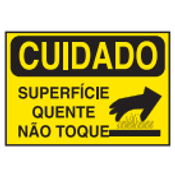 Placa Sinal Al Vn Cuidado Superficie Quente Nao Toque 350X250Mm C0137F Brady