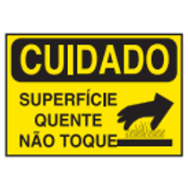 Placa Sinal Al Vn Cuidado Superficie Quente Nao Toque 350X250Mm C0137F Brady
