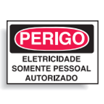 Placa Sinal Al Vn Perigo Eletricidade Somente Pessoal Autorizado 250X180Mm C0052C Brady