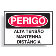 Placa Sinal Al Vn Perigo Alta Tensao Mantenha Distancia 250X180Mm C0069C Brady