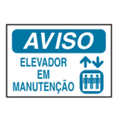 Placa Sinal Pvc Vn Aviso Elevador Em Manutencao 350X250Mm C1864E Brady