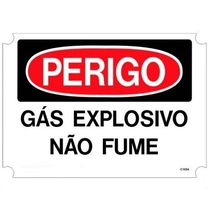 Placa Sinal Pla Gas Expl Nao Fume 250X180Mm C1054B Brady