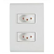 Tomada 2 Mod Br 2P+T 10A 250V C/Pl 4X2" Br 57170265 Tramontina Eletrica
