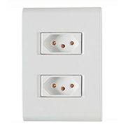 Tomada 2 Mod Br 2P+T 10A 250V C/Pl 4X2" Br 57170265 Tramontina Eletrica