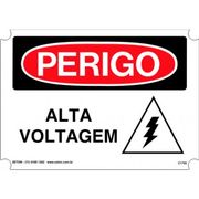 Placa Sinal Vn Alta Tensao Alta Voltagem 250X180Mm C1795A Brady