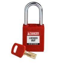 Cadeado Corp Pla Hast 38Mm Ac Vm Seg Dif NYLRED38STKD Brady