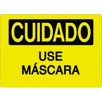Placa Sinal Pla Cuidado Use Mascara 250X180Mm C0127B Brady