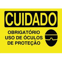 Placa Sinal Pla Cuidado Obrigat Ocul Prot 250X180Mm C1113B Brady