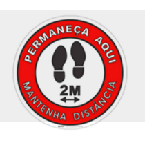 Etiqueta Vn Ades Permaneca Aqui/Mantenha Dist 2M Red 270Mm 170336 Brady