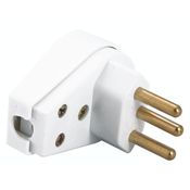 Plugue Macho Ang Br 2P+T 250V 10A 57402110 Tramontina Eletrica
