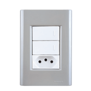 Placa 6 Postos 4X4" Br C/Sup 57200071 Tramontina Eletrica