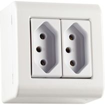 Caixa Tomada Sob Tp 2 Mod Tom Br 2P+T 20A 250V Lizflex 57304025 Tramontina Eletrica