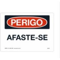 Placa Sinal Al Perigo Afaste-Se Bc Vm Pt 250X180Mm C0076C Brady