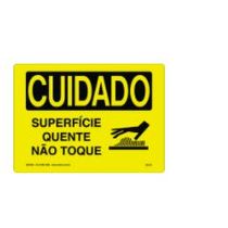 Placa Sinal Tpla Cuid Sup Quent Nao Toque Am Pt 350X250Mm C0137E Brady