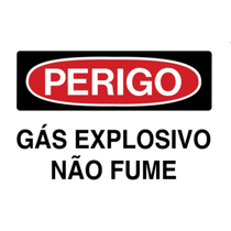 Placa Sinal Al Perigo Gas Explosivo Nao Fume Bc Vm Pt 350X250Mm C1054F Brady