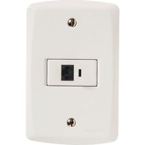 Tomada Telef Embutir Rj45 6 1Mod Br Placa 4X2" Br Lux 57145022 Tramontina Eletrica