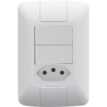 Interruptor Sob 2P Br 250V 6A C/ Plac 4X2" Br 57241071 Tramontina Eletrica