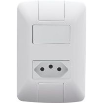 Interruptor Sob 1 Paral 2P Br 250V 10A C/ Plac 4X2" Br 57241050 Tramontina Eletrica