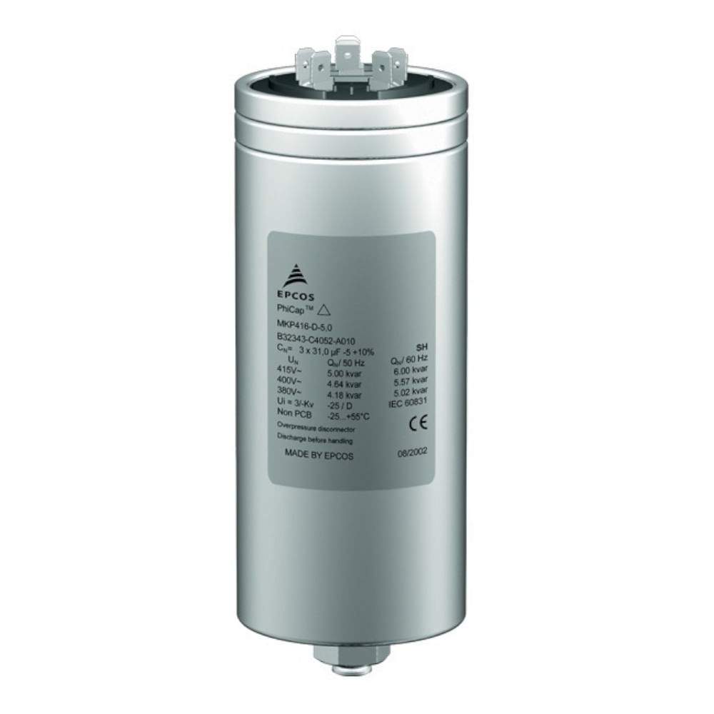 Capacitor Trifásico Pp 3X91Uf 20Kvar 440Vca B32344E4201Z040