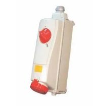 Tomada Sobrepor Fêmea 3 Polos + Neutro + Terra 125A 440V Vermelha Com Bloqueio Mecanico IP65 Surelock S5606B Steck