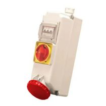 Tomada Sobrepor Fêmea 3 Polos + Terra 63A 440V Vermelho Com Bloqueio Mecanico Surelock S4506DR Steck