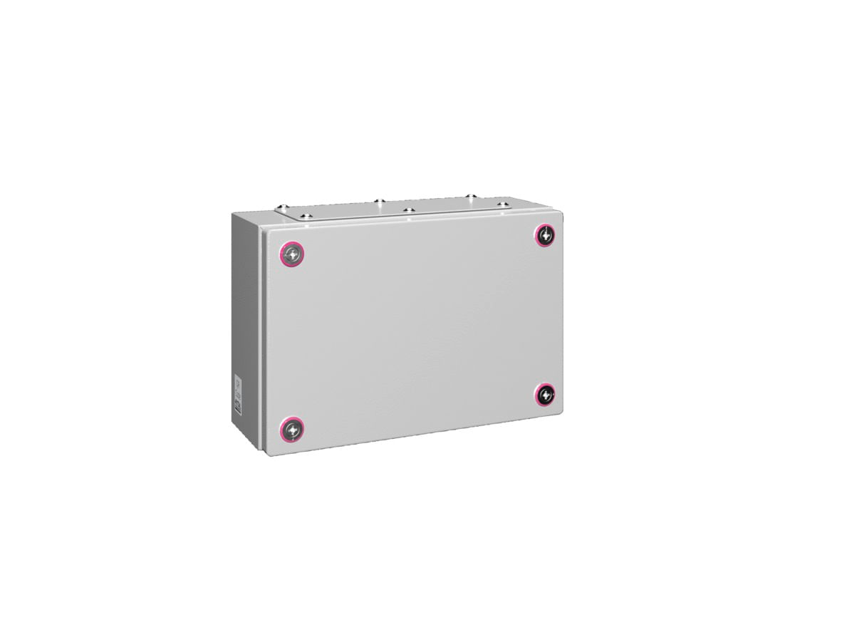 Caixa Passagem Aço Cinza 7035 IP55 200x300x120mm Com Flange