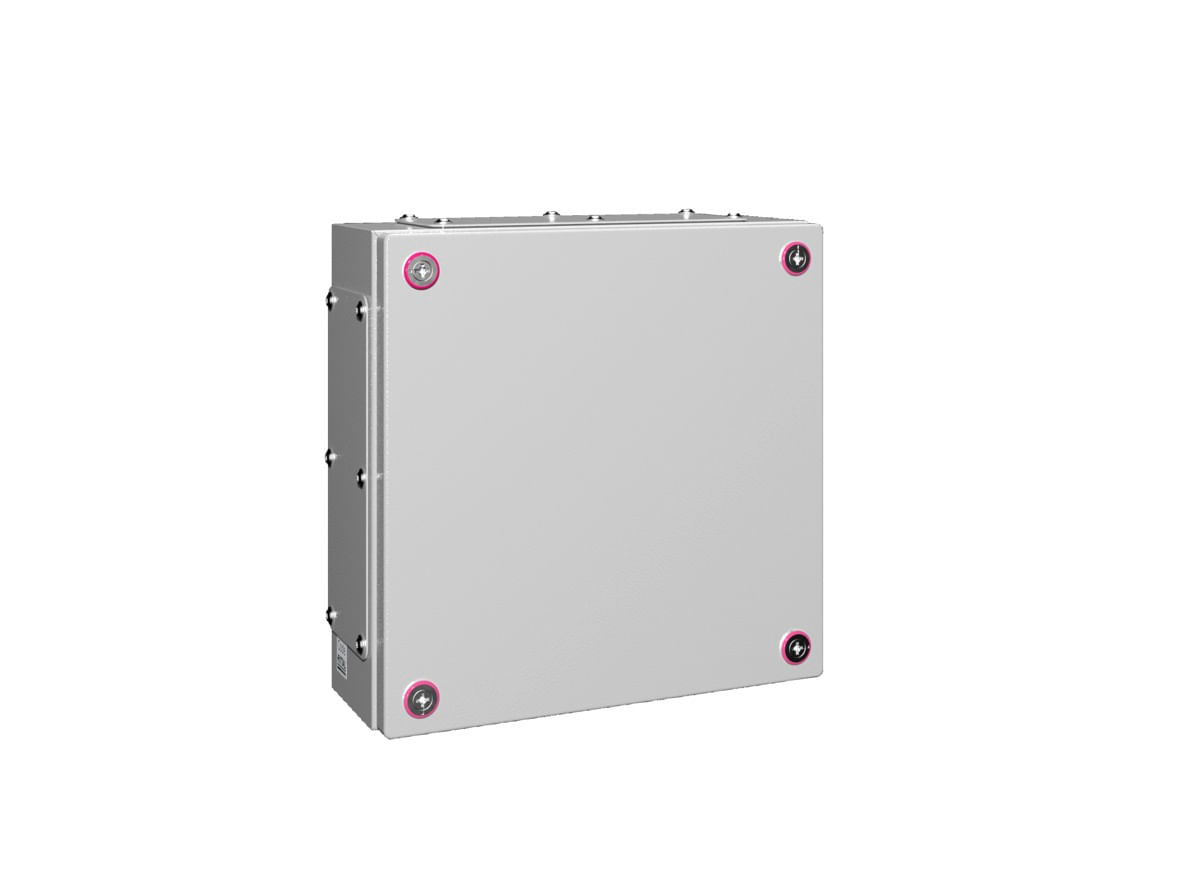 Caixa Passagem Policarbonato Cinza 7035 IP66 Tampa Transparente