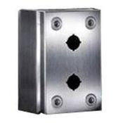 Botoeira Aço Inoxidável AI304 2 Furos 22,5mm 100x160x90mm 2384020 Rittal