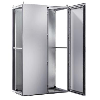 Painel Modular Aço Pintado Cinza 7035 IP55 2 Portas 2000x1000x400mm 80 ...