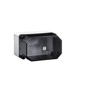 Caixa Passagem Policarbonato Cinza 7035 IP66 Tampa Transparente 180x254x165mm S Rittal