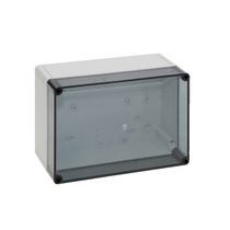 Caixa Passagem Policarbonato Cinza 7035 IP66 Tampa Transparente 180x254x111mm S Rittal