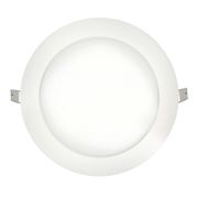 Luminária LED Comercial Plafon Redondo Embutir Branco Bivolt 2700 K 18W 03206A Ourolux