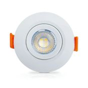 Luminária LED Comercial Spot Circular Embutir Branco 6500k 3W 5610 Ourolux