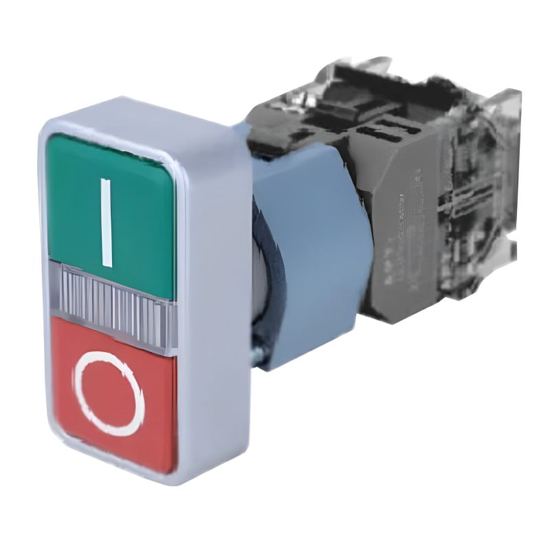 Botão Duplo Iluminado 220VCA 1NA1NF Verde e Vermelho