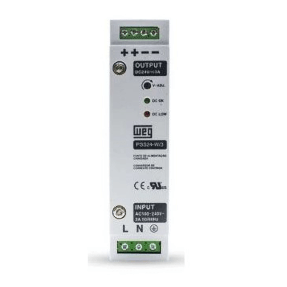 Fonte De Alimentação Chaveada Monofásico 100240Vac 24Vcc 15240W 3A