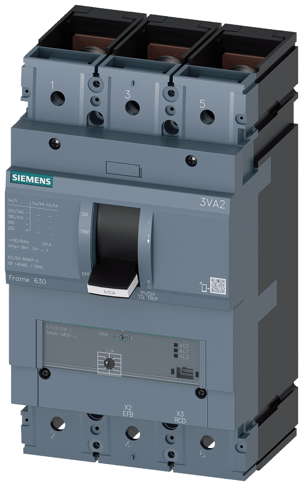 Disjuntor Caixa Moldada Tripolar Eletrônico 380VCA 400A 200KA