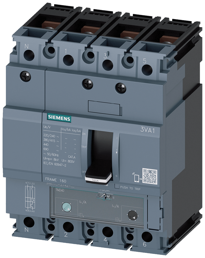 Disj 4P 125A 25Ka 380V Tm240 Atam 3Va11 3Va11123Ef420Aa0