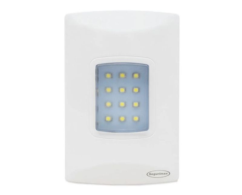 Luminária Sinal Emergência Embutir Led Branco Bivolt 25684 Segurimax