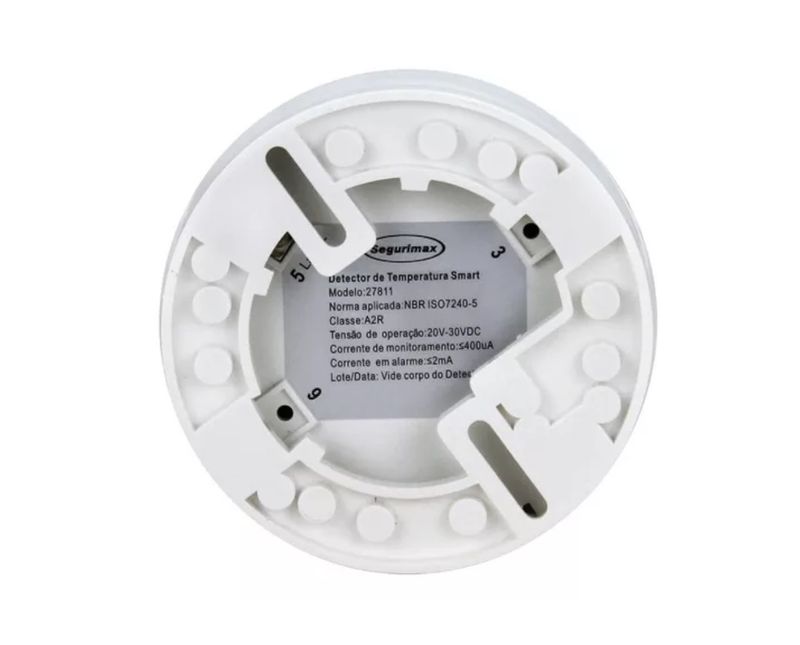 Detector Incêndio Térmico Endereçável 20-30Vcc Smart 27811 Segurimax