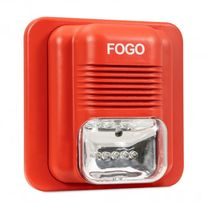 Sinalizador Audiovisual Alarme 20/30Vcc Led Vermelho Ip20 31207 Segurimax