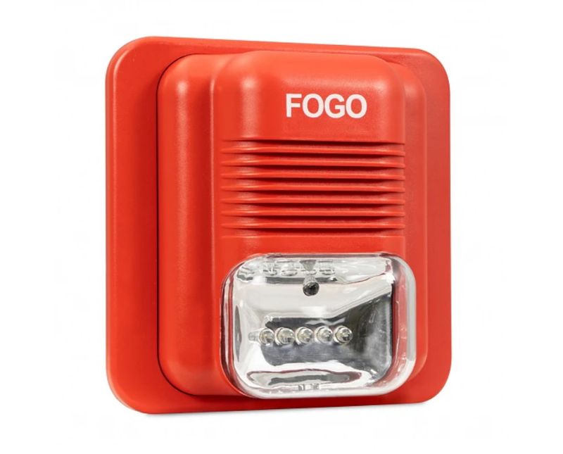Sinalizador Audiovisual Alarme 20-30Vcc Led Vm Ip20 31207 Segurimax