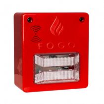 Sinalizador Audiovisual Alarme 12/24V 1 Led Vermelho 90Db Ip20 27707 Segurimax