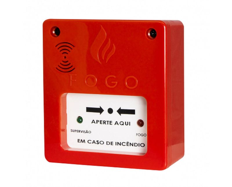 Acionador Manual Com Sirene 12/24V Sistema Alarme 27706 Segurimax